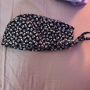 Black Skull Print Scrub/Surgical Cap